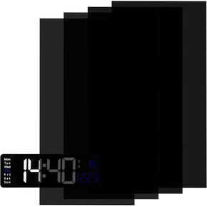 4 Pcs Light Dimming Stickers 8 x 4 Inch LED Light Blocking Stickers Self-Adhesive LED Filters Dimming Sheets for Electronics LED Light Alarm Clock Monitor