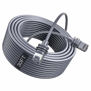 Starlink Cable Gen 3/Starlink Mini, Replacement Standard Cat6 Cable, Waterproof Ethernet Starlink Mini Cable, Starlink Internet Kit Satellite Cable Extension for Starlink V3/V4/Mini, Gray (30FT/10M)