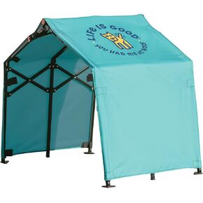 Life is Good 3.5' Outdoor Pet Shade, Versatile Pet Canopy Pop-up Shade Tent for Dogs, Cats, Small Animals and Livestock, You Had Me at Woof