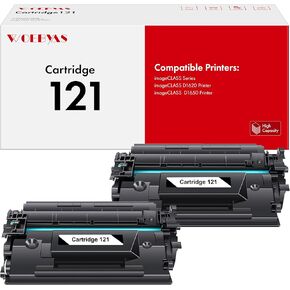 121 Black Toner Cartridge Compatible Replacement for Canon 121 CRG121 CRG-121 High Yield Replacement Work for Canon imageCLASS D1620 D1650 1620 1650 Printer (Black, 2 Pack)