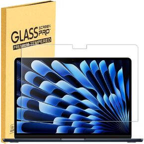 MUBUY-GOL Tempered Glass Screen Protector Compatible With MacBook Air 15.3 Inch M3 A3114 M2 A2941 2024 2023 Release 9H Hardness & Bubble Free Screen Filter