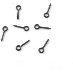 10PCS Black Fishing Lures Bait Screws Fish Pop Up Peg Crankbaits Holder Screw Eyes Swivel Screws