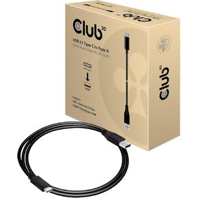 Club 3D CAC 1523 USB 3.1 – Type C to Type A Cable Male/Male Black