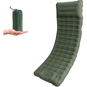 Camping Sleeping Pad, 4.7 Inch Inflatable Green Sleeping Pad Outdoor with Carry Bag for RV Camper