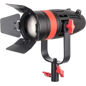 Came-TV Boltzen Fresnel Led Video Light High Output 55W Bi-Color 3200K-5600K Light F-55S COB Fresnel Focusable Light CRI96+ TLCI98+ Dimmable 0%-100% for Photography YouTube Portrait Video Shooting