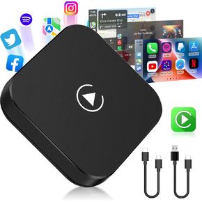 5.0 Wireless CarPlay Adapter - Upgrade Fastest Apple CarPlay Wireless Adapter Convert Wired to Wireless for OEM Wired CarPlay, Plug & Play, 5Ghz WiFi Auto Connect, Easy to Use & Stable Connection