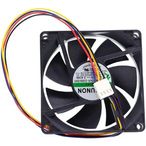 Deal4GO 4-pin 8CM Chassis Cage Cooling Fan MPNKK 7G45T replacement for Dell Optiplex 7050 7040 7060 5040 3050 3070 SFF MFF Tower Desktop, Black