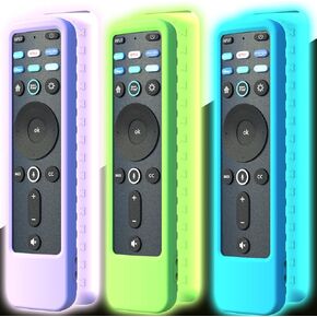 3Pack Case for VIZIO Voice Remote Control, XRT260 Cover for VIZIO Smart TV Remote Control 2021 2023/2021 V-Series Skin Glow in The Dark Blue Green and Purple
