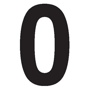 Labelmaster SS4B0 "Number 0" Label, 4", Vinyl (Pack of 25)