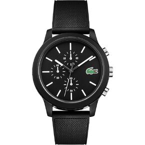 Lacoste Men's TR90 Quartz Watch with Rubber Strap, Black, 21 (Model: 2010972)