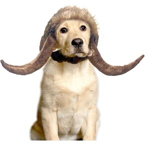 Bull Horn Wig for Pet Dog Costume Cosplay, Cattle Headgear Costumes, Ox Demon for Thanksgiving Christmas Party in Saudi Arabia
