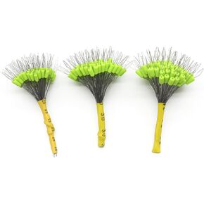 300 Pcs Big Green Rubber Fishing Bobber Stopper,Float Sinker Stops, 7 Size Oval Fishing Peg Float Stop Available