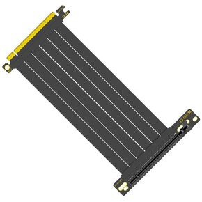كابل PCIe 3.0 Riser، محول منفذ تمديد لبطاقة الرسومات عالية السرعة x16، كابل Riser مرن لوحدة معالجة الرسومات الجرافيكية متوافق مع RTX 2080Ti/2070 وRX 5700XT/590، 90 درجة 20 سم in Kuwait