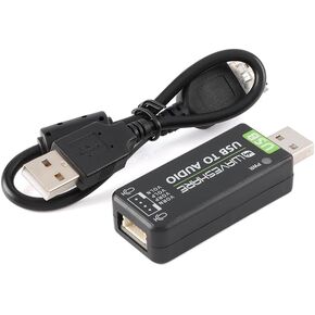 USB to Audio Stereo Sound Card for Raspberry Pi Adapter External Audio Converter for Raspberry Pi 3B 4B 8GB Jetson Nano B01 A02 Onboard Microphone/Speaker Playable/Record