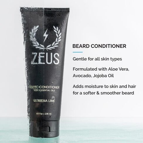 ZEUS Starter Beard Wash & Beard Oil Kit for Men, Soften, Hydrates, & Moisturizes (Sandalwood) MADE IN USA in Saudi Arabia