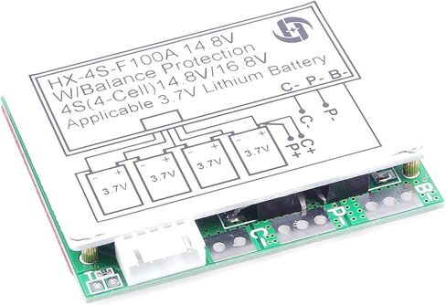 100A 4S 3.7V Lithium Battery Protection Board 14.8V 16.8V with Balance Over-Current Over-Charge Over-Discharge Short-Circuit Protection BMS Protection PCB Board(4S 3.7V 100A) in Kuwait
