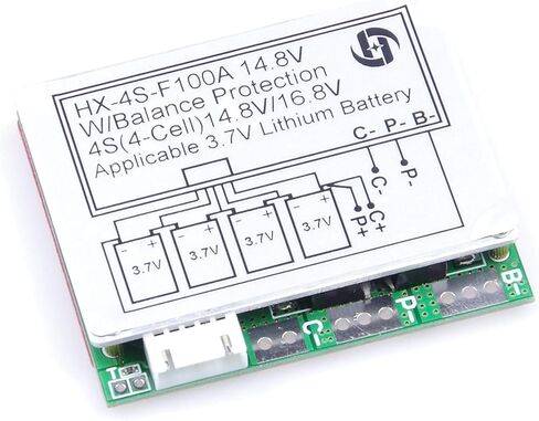 100A 4S 3.7V Lithium Battery Protection Board 14.8V 16.8V with Balance Over-Current Over-Charge Over-Discharge Short-Circuit Protection BMS Protection PCB Board(4S 3.7V 100A) in Kuwait