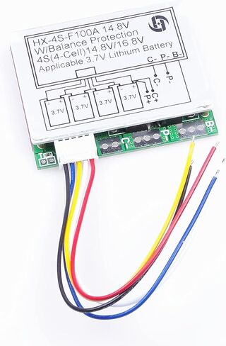 100A 4S 3.7V Lithium Battery Protection Board 14.8V 16.8V with Balance Over-Current Over-Charge Over-Discharge Short-Circuit Protection BMS Protection PCB Board(4S 3.7V 100A) in Kuwait