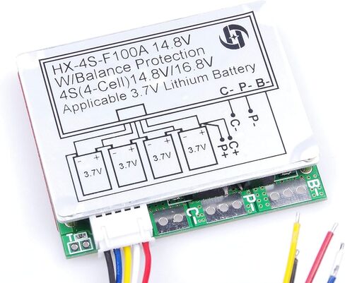 100A 4S 3.7V Lithium Battery Protection Board 14.8V 16.8V with Balance Over-Current Over-Charge Over-Discharge Short-Circuit Protection BMS Protection PCB Board(4S 3.7V 100A) in Kuwait