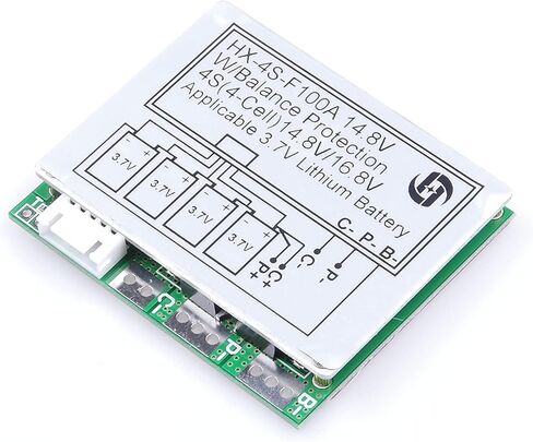 100A 4S 3.7V Lithium Battery Protection Board 14.8V 16.8V with Balance Over-Current Over-Charge Over-Discharge Short-Circuit Protection BMS Protection PCB Board(4S 3.7V 100A) in Kuwait