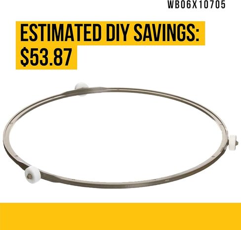 دعم صينية زجاجية WB06X10705 مطورة - أجزاء الميكروويف المتوافقة مع GE - يستبدل AP3993991 AH1480805 EA1480805 PS1480805 - حلقة بلاستيكية متينة بثلاث حلقات - حل سريع وسهل يمكنك صنعه بنفسك in Kuwait