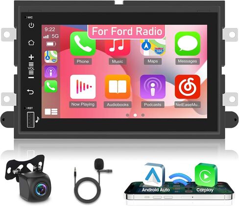 [2+64G] راديو سيارة Android لسيارة Ford F150 F250 F350 Fusion Edge Explorer Taurus Freestar - Carplay اللاسلكي وAndroid Auto - ستيريو سيارة بشاشة لمس 7 بوصة مع EQ/WiFi/GPS + كاميرا احتياطية AHD in Saudi Arabia