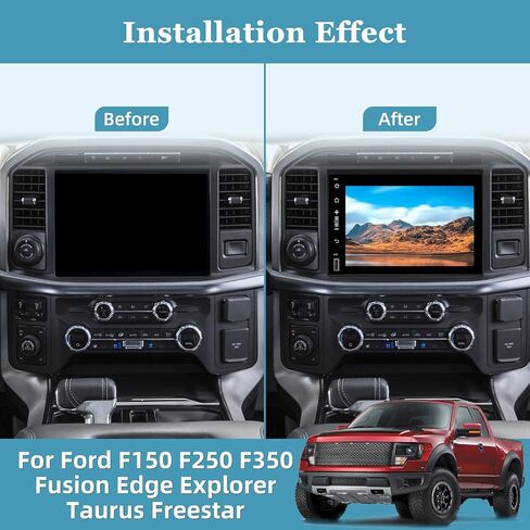 [2+64G] راديو سيارة Android لسيارة Ford F150 F250 F350 Fusion Edge Explorer Taurus Freestar - Carplay اللاسلكي وAndroid Auto - ستيريو سيارة بشاشة لمس 7 بوصة مع EQ/WiFi/GPS + كاميرا احتياطية AHD in Saudi Arabia