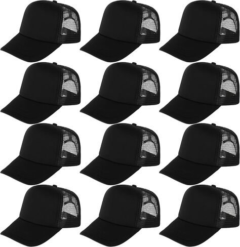12 Pack Adult Mesh Baseball Cap DIY Sublimation Trucker Caps Blank Trucker Hats Bulk Summer Sports Hat for Men Women in Saudi Arabia