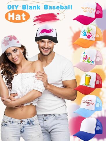 12 Pack Adult Mesh Baseball Cap DIY Sublimation Trucker Caps Blank Trucker Hats Bulk Summer Sports Hat for Men Women in Saudi Arabia