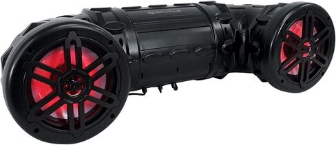 ROCKVILLE RATV80L Bluetooth Dual 8" Powered 600w ATV/UTV/Marine Speaker w/LED in Saudi Arabia