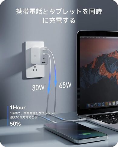 100 واط USB C شاحن كتلة شحن سريع GaN PD3.0 QC3.0/2.0 نوع C محول طاقة متعدد المنافذ - 4 منافذ USBC للكمبيوتر المحمول الذكي - متوافق مع MacBook Pro Air iPhone 14/13/12 Pro Max iPad Samsung in Kuwait