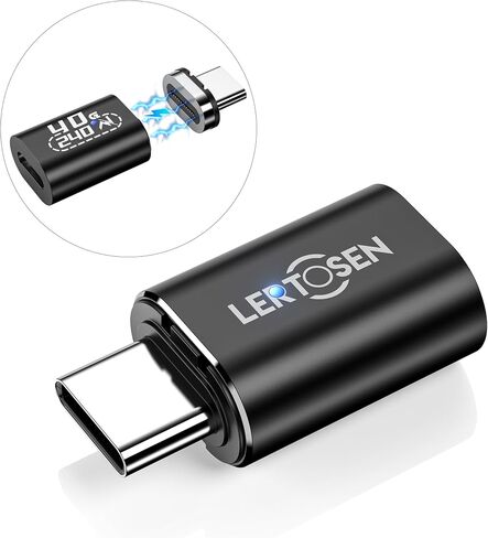 240W Magnetic USB C Adapter, 24Pin 180 Degree USB C Magnetic Adapter 40Gbps Magnetic Adapter Support 8K@60Hz Video Display for Thunderboard 4/3 MacBook Pro/Air and More Type C Devices in Saudi Arabia