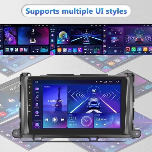 2G+64G Android Car Stereo for Toyota Sienna 2011-2014 with Wireless Carplay Android Auto, 9 Inch Touch Screen Bluetooth Car Radio Support GPS Navigation WiFi HiFi Audio FM SWC USB + HD Backup Camera in Saudi Arabia