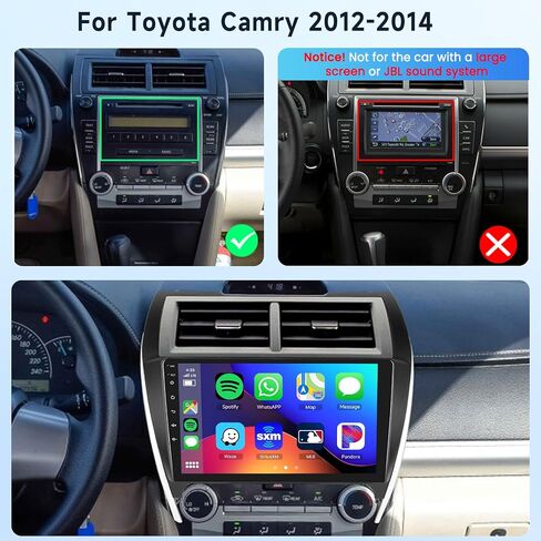 for Toyota Camry 2012-2014 2G+64G Car Radio Stereo with Wireless CarPlay/Android Auto, 10.1 inch Android 13 Touch Screen Head Unit, GPS Navi/WiFi/Bluetooth/Mirror Link/SWC + HD Backup Camera in Saudi Arabia