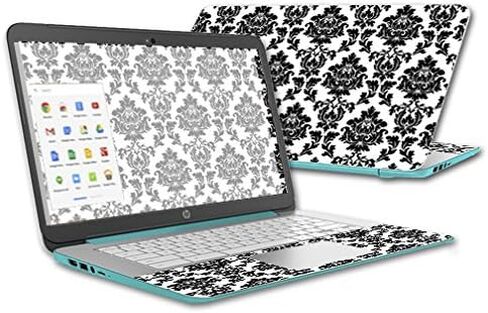 MightySkins Skin Compatible with HP Chromebook 14 (2015) case wrap Cover Sticker Skins Carved Blue in Saudi Arabia