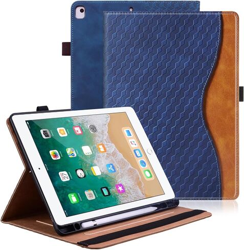 Case for iPad 9th 8th 7th Generation (2021/2020/2019) 10.2 Inch,iPad Air 3rd Generation PU Leather Cover Multi-Angle Viewing Stand with Card Pocket for ipad 9th Generation Case,Brown in Kuwait