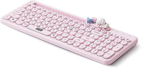 BT21 Little Buddy Multi Pairing Wireless Retro Computer Keyboards, Membrane 102 Key Design Keyboard (RJ) in Saudi Arabia