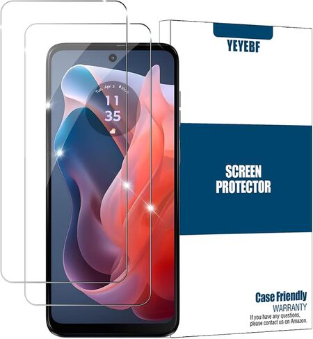 واقي شاشة Moto G play 2024، [عبوة من قطعتين] واقي شاشة من الزجاج المقوى عالي الدقة [لمس ثلاثي الأبعاد] [خالي من الفقاعات] [مضاد للخدش] واقي شاشة زجاجي لهاتف Moto G play 2024 in Kuwait