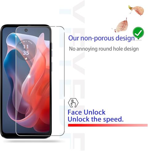 واقي شاشة Moto G play 2024، [عبوة من قطعتين] واقي شاشة من الزجاج المقوى عالي الدقة [لمس ثلاثي الأبعاد] [خالي من الفقاعات] [مضاد للخدش] واقي شاشة زجاجي لهاتف Moto G play 2024 in Kuwait