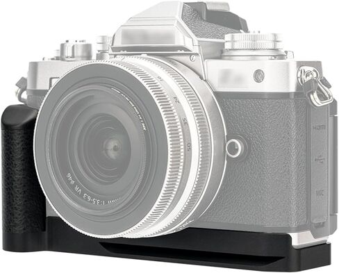 مقبض Z fc، حامل معدني على شكل حرف L لكاميرا Nikon Z fc Zfc، يستبدل مقبض التمديد لـ Z fc-GR1، مع لوحة تحرير سريعة لـ Arca وفتحة حامل ثلاثي القوائم 1/4 بوصة -20 وفتحة حزام اليد - فضي in Kuwait
