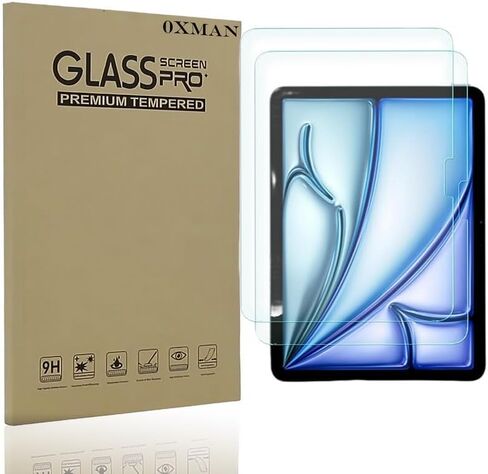 واقي شاشة OXMAN لجهاز iPad Pro 11 بوصة 2024 موديل M4 (الجيل الخامس)، عبوتان من الزجاج المقوى لحماية الأفلام لجهاز iPad Pro 11 الجيل الخامس من Apple Pencil Pro المتوافق in Kuwait