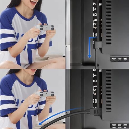 YACSEJAO كابل تمديد HDMI 90 درجة 3 أقدام مطلي بالذهب زاوية 270 درجة 4K HDMI 1.4 كابل يدعم إيثرنت، ثلاثي الأبعاد، 4K وإرجاع الصوت (الزاوية اليمنى) in Saudi Arabia