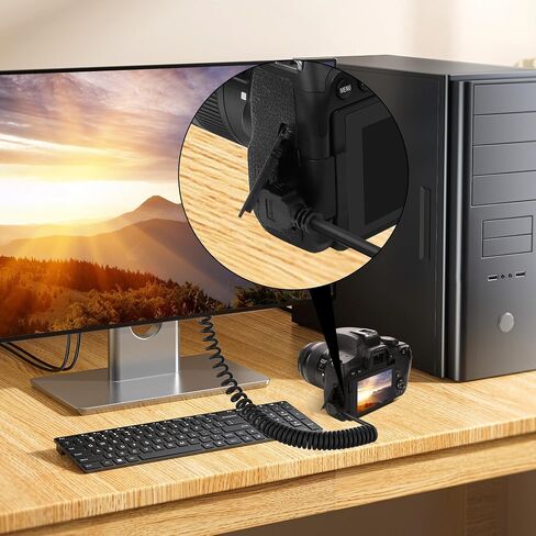 YACSEJAO كابل ملفوف HDMI صغير 90 درجة ميني HDMI ذكر إلى HDMI ذكر سلك ملفوف قابل للتمدد للكاميرات وDSLRs وكاميرات الفيديو والشاشات المحمولة والشاشات (زاوية أعلى) in Saudi Arabia
