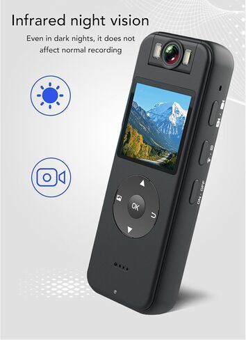 GOWENIC 4K WiFi VCR Body Cameras with Audio and Video Recording,Video Recorder 180° Rotatable Lens, 1/4 Inch Threaded Interface,Body Cam with Night Vision Lights for Outdoor in Saudi Arabia