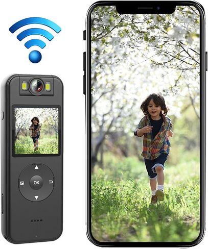 GOWENIC 4K WiFi VCR Body Cameras with Audio and Video Recording,Video Recorder 180° Rotatable Lens, 1/4 Inch Threaded Interface,Body Cam with Night Vision Lights for Outdoor in Saudi Arabia