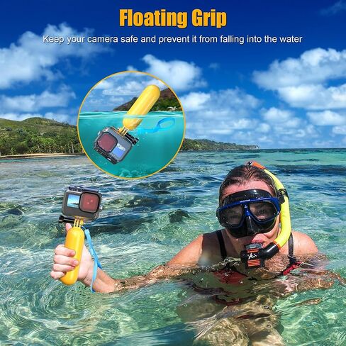 Waterproof Case for GoPro Hero 12 Black/Hero 11 Black/Hero 10 Black/Hero 9 Black, 230FT/70M Underwater Diving Housing Protective Case with Jaws Flex Clamp Mount in Saudi Arabia