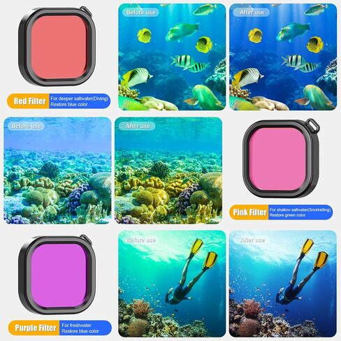 Waterproof Case for GoPro Hero 12 Black/Hero 11 Black/Hero 10 Black/Hero 9 Black, 230FT/70M Underwater Diving Housing Protective Case with Jaws Flex Clamp Mount in Saudi Arabia