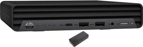 كمبيوتر مكتبي صغير HP Elite Mini 800 G9 للمنزل والأعمال (Intel i7-12700T 12-Core، 64GB DDR5 4800MHz RAM، 8TB PCIe SSD، Intel UHD 770، WiFi، Bluetooth، أسود، Win 11 Pro) مع قاعدة توصيل USB-C in Saudi Arabia