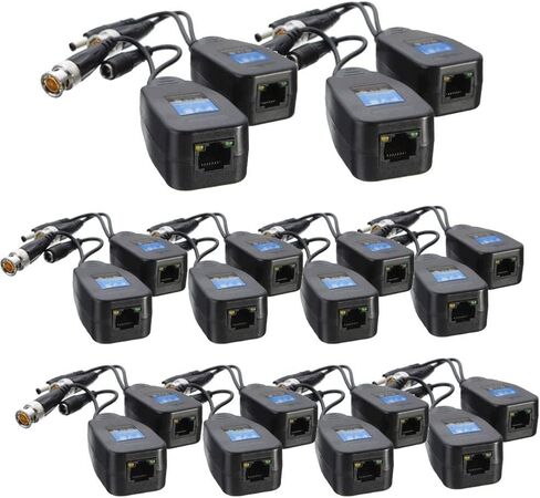 5 أزواج من موصلات طاقة الفيديو السلبية من Henxlco إلى Cat5e/Cat6 RJ45 Coax BNC زوج ملتوي من جهاز إرسال الشبكة AHD/HDCVI/HDTVI لنظام مراقبة كاميرا CCTV DVR in Saudi Arabia