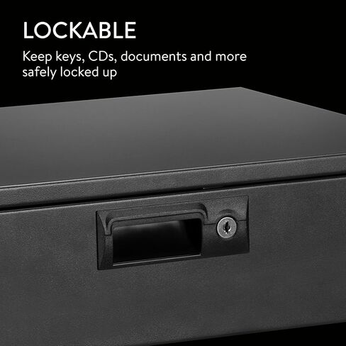 kwmobile 3U Server Cabinet Case 19 inch - Durable Steel Locking Deep Drawer 19" - Shelf Rack w/Cable Holes, Recessed Handle Design & Lockable Drawer with Keys in Saudi Arabia